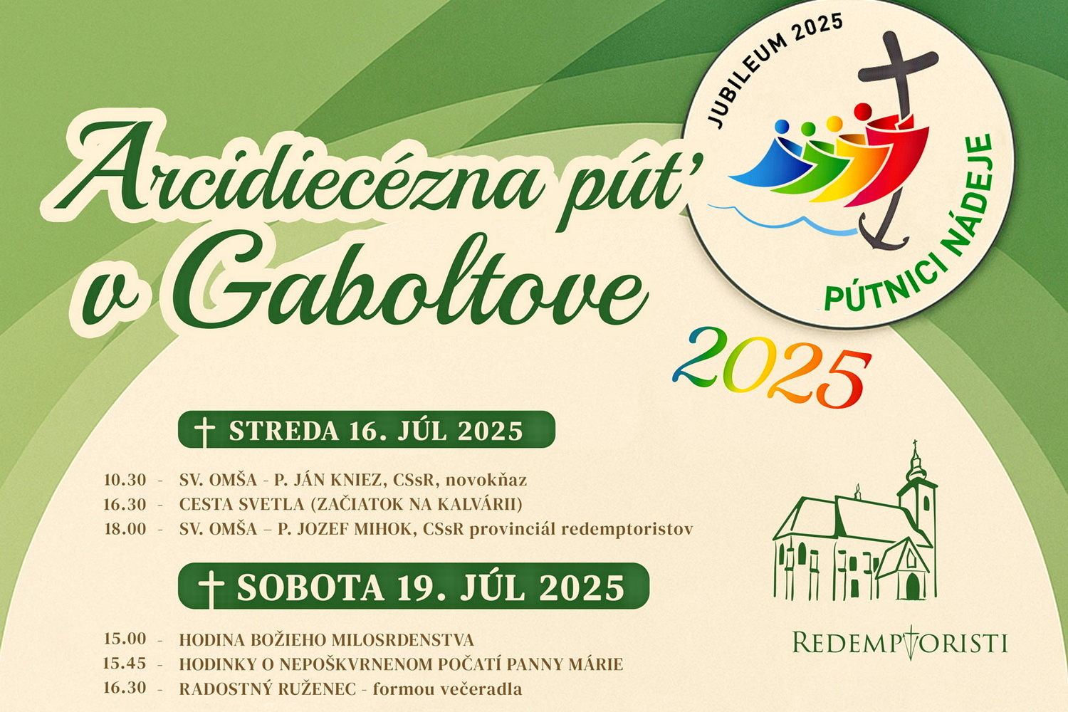 Arcidiecézna púť v Gaboltove 2025